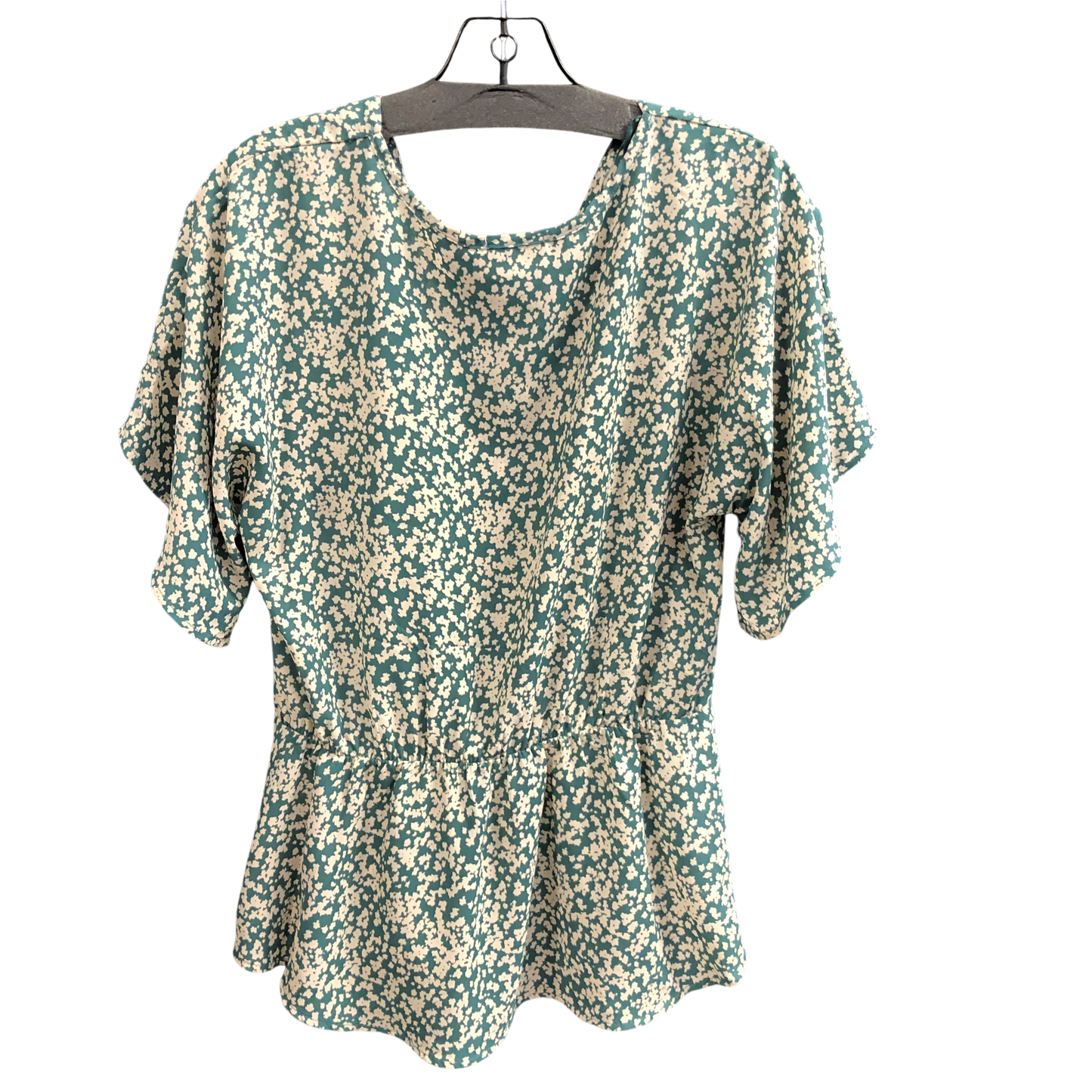 Top Short Sleeve By Sienna Sky In Cream & Green, Size: L