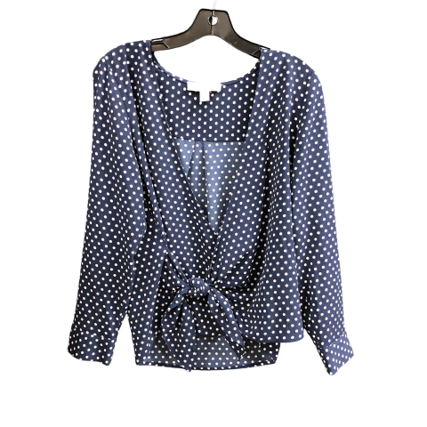 Top Long Sleeve By Michael By Michael Kors In Polkadot Pattern, Size: M