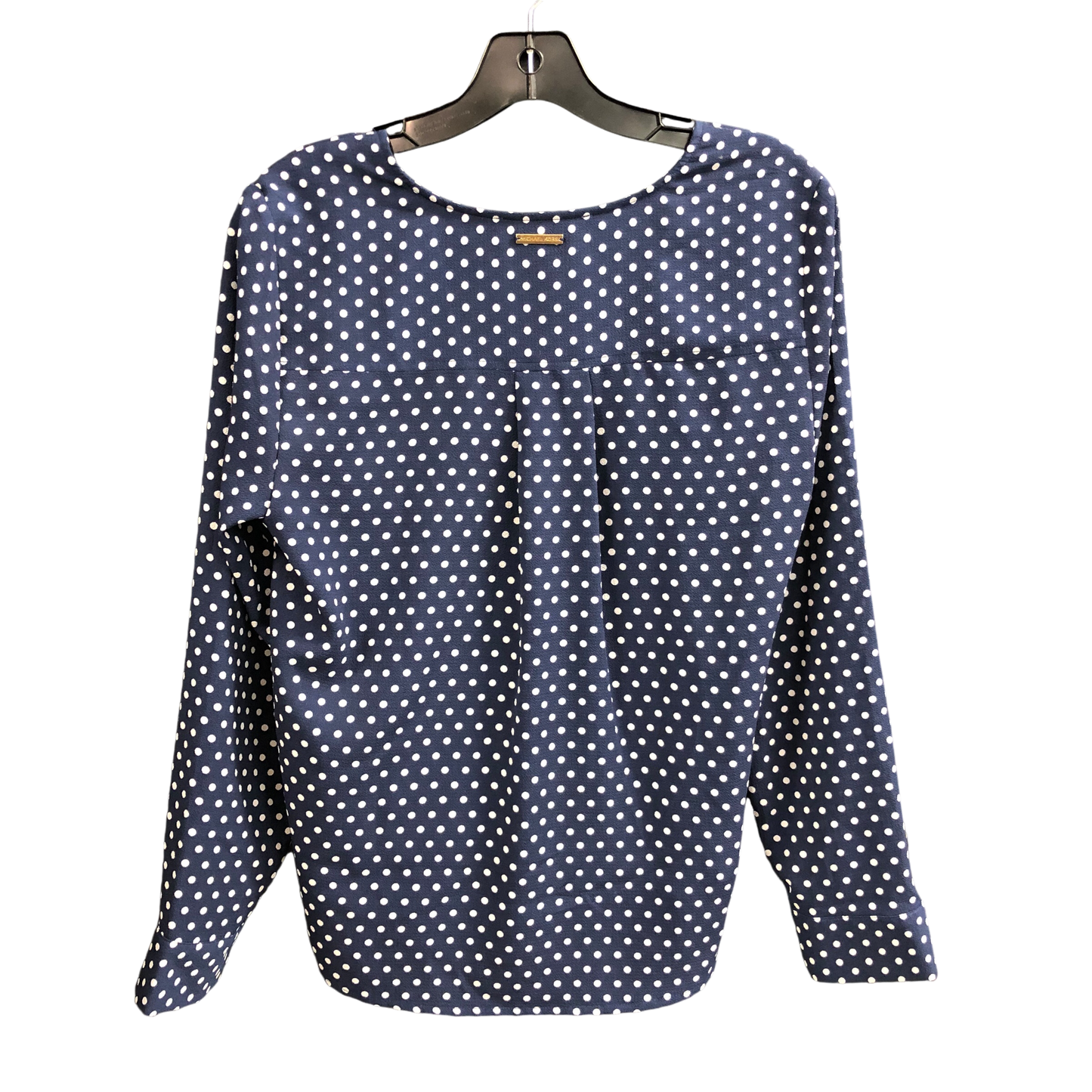 Top Long Sleeve By Michael By Michael Kors In Polkadot Pattern, Size: M