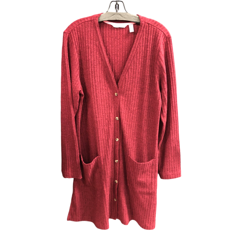 Cardigan By Isaac Mizrahi In Red, Size: L