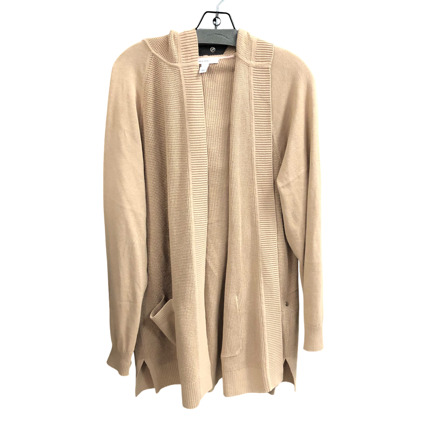 Cardigan By Isaac Mizrahi Live Qvc In Tan, Size: L