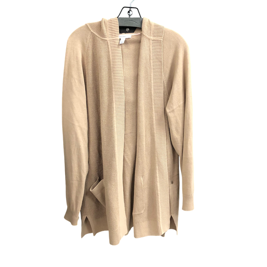 Cardigan By Isaac Mizrahi Live Qvc In Tan, Size: L