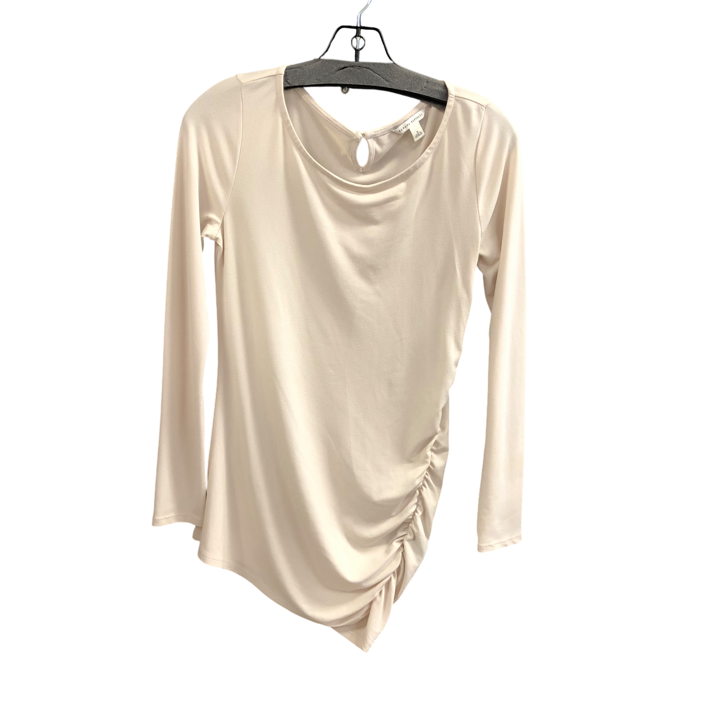 Top Long Sleeve By Banana Republic In Cream, Size: S