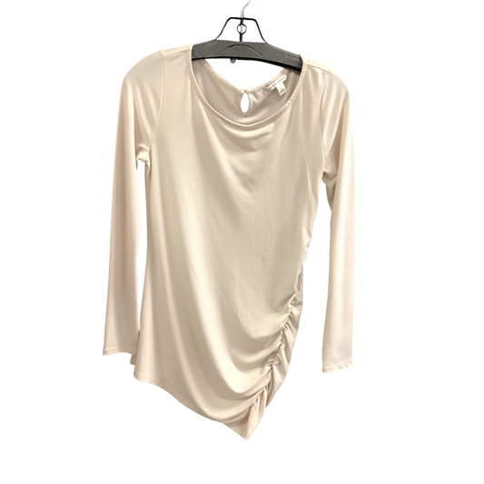 Top Long Sleeve By Banana Republic In Cream, Size: S