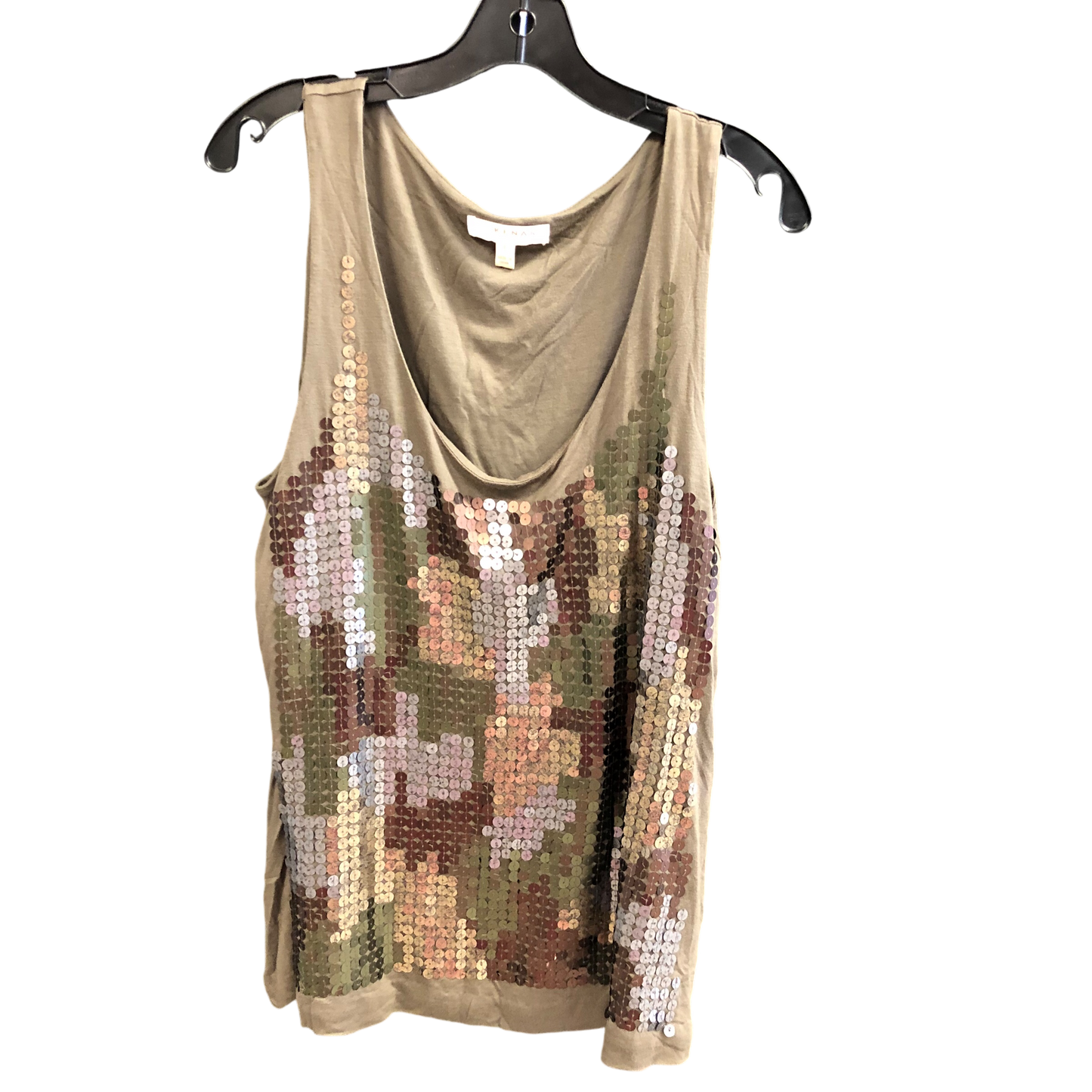 Top Sleeveless By Kenar In Brown, Size: L