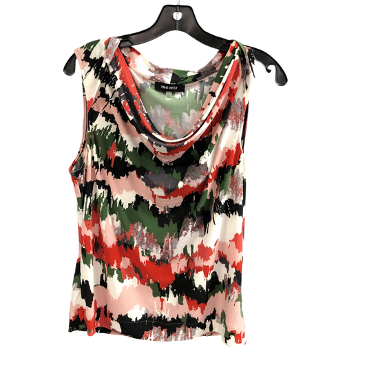 Top Sleeveless By Nine West In Multi-colored, Size: L