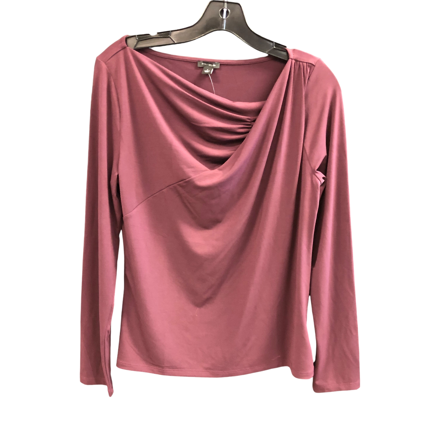 Top Long Sleeve By Ann Taylor In Purple, Size: M