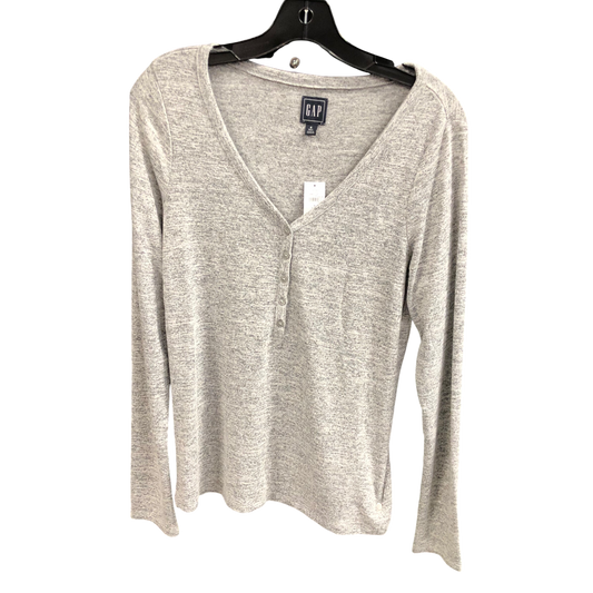 Top Long Sleeve Basic By Gap In Grey, Size: S