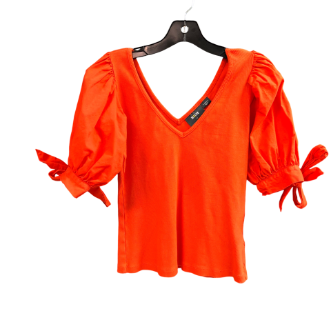 Top Short Sleeve Designer By Maeve In Orange, Size: Xs