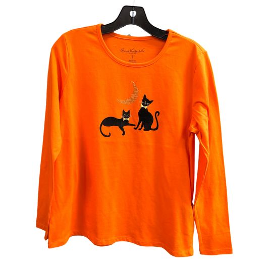 Top Long Sleeve By Gloria Vanderbilt In Orange, Size: S