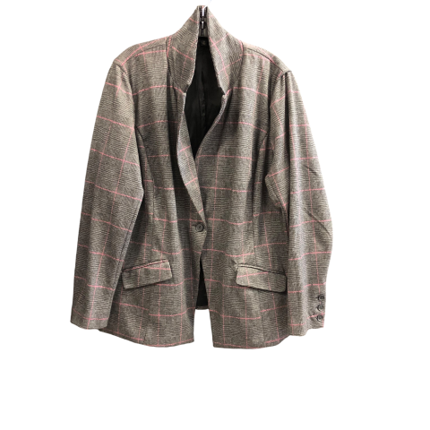 Blazer By Torrid In Grey & Pink, Size: 3x