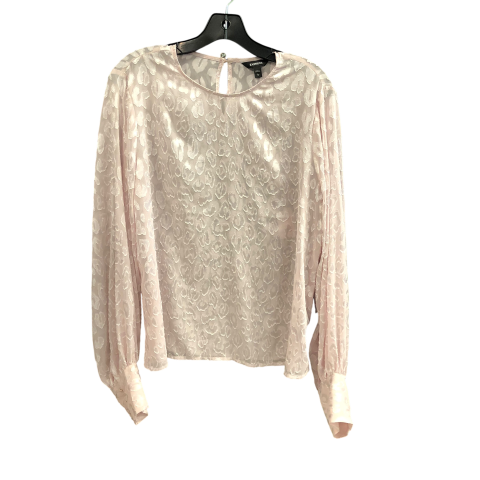 Top Long Sleeve By Express In Pink, Size: L