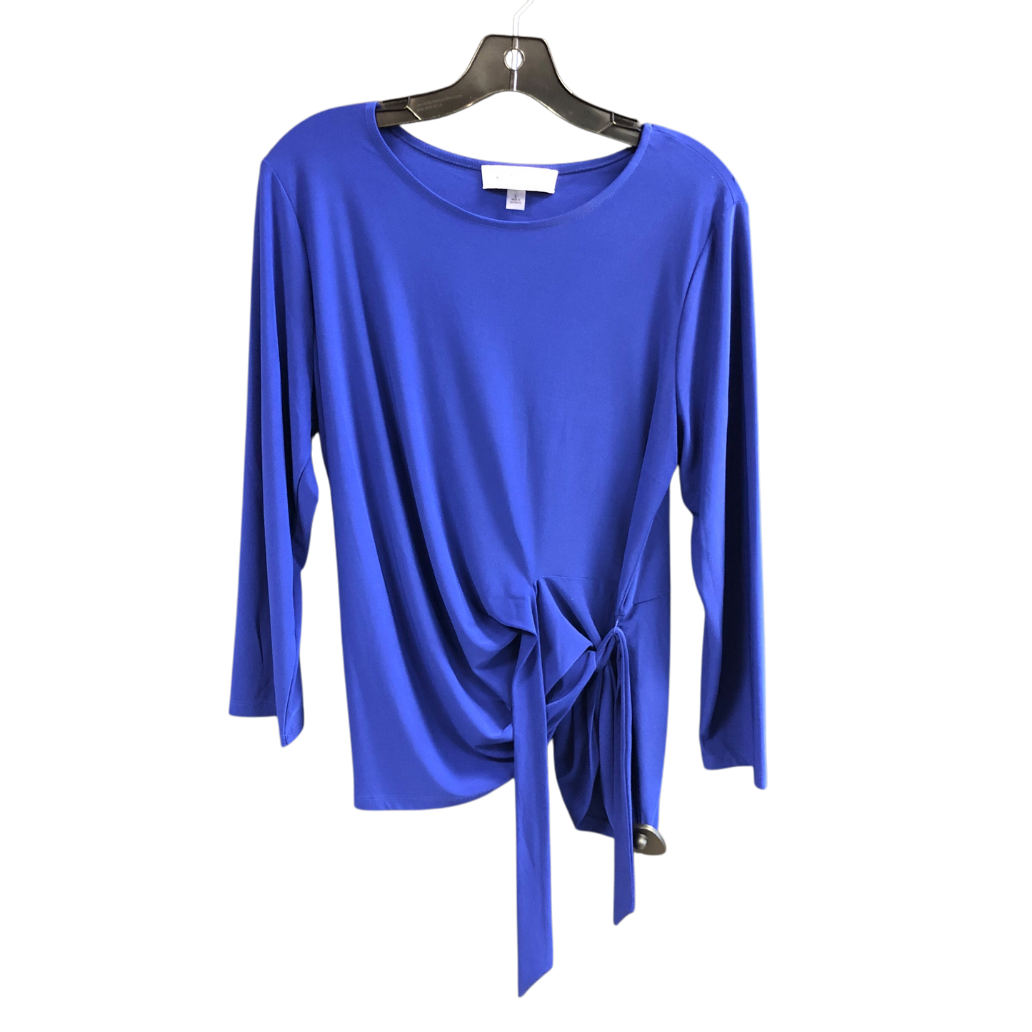 Top Long Sleeve By Kasper In Blue, Size: L