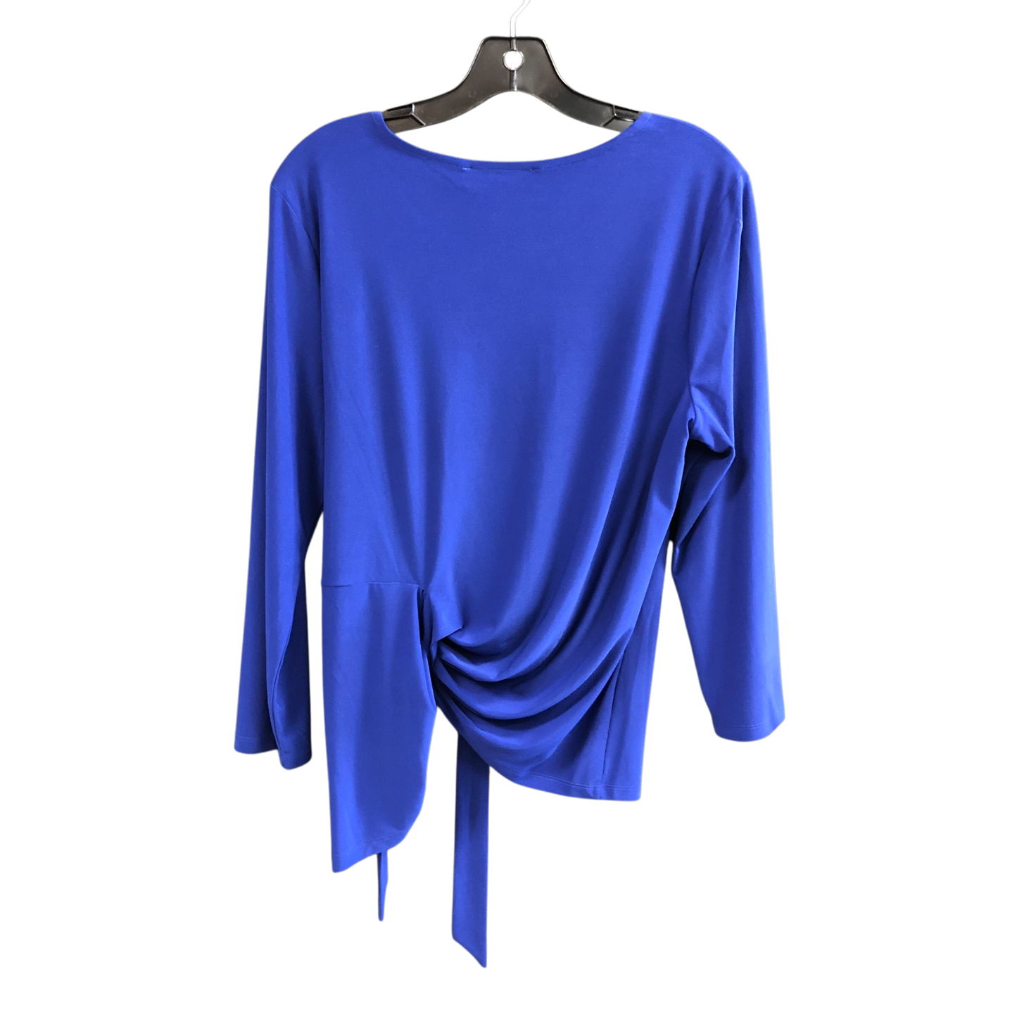 Top Long Sleeve By Kasper In Blue, Size: L