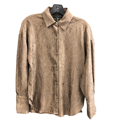 Top Long Sleeve By House Of Harlow In Brown, Size: Xs