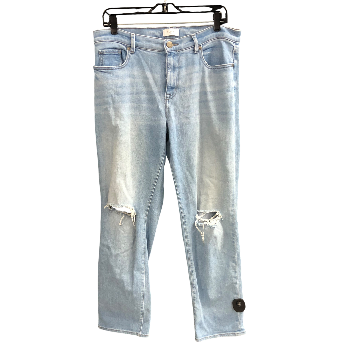 Jeans Straight By Loft In Blue Denim, Size: 8