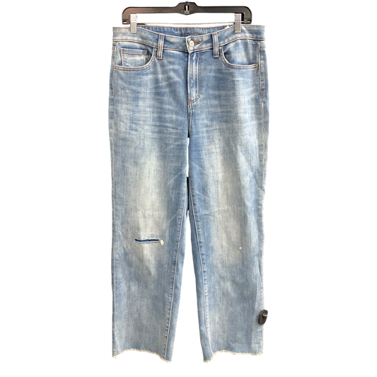 Jeans Straight By Chicos In Blue Denim, Size: 10