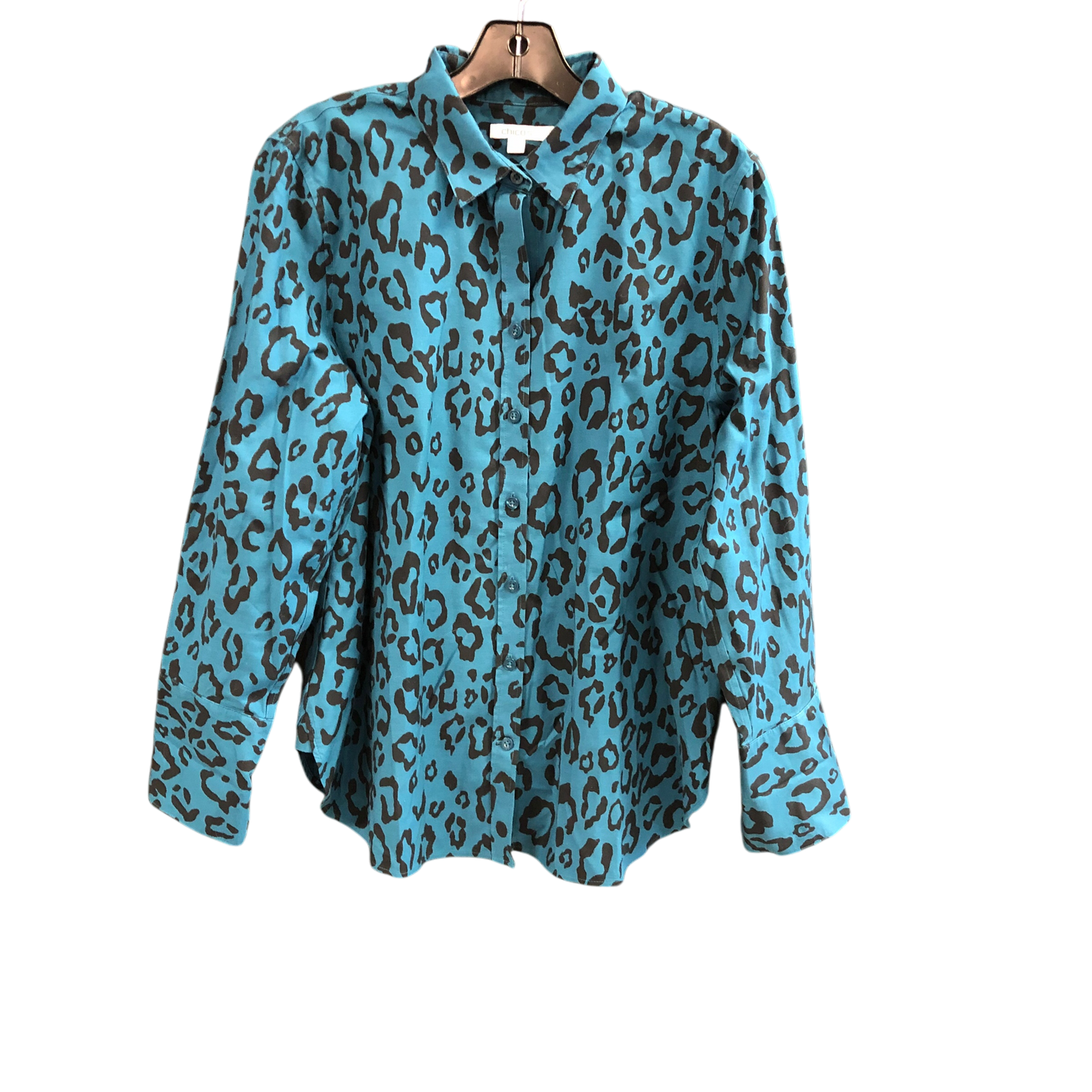 Top 3/4 Sleeve By Chicos In Animal Print, Size: M