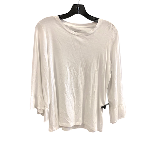 Top 3/4 Sleeve By Banana Republic In White, Size: Xs