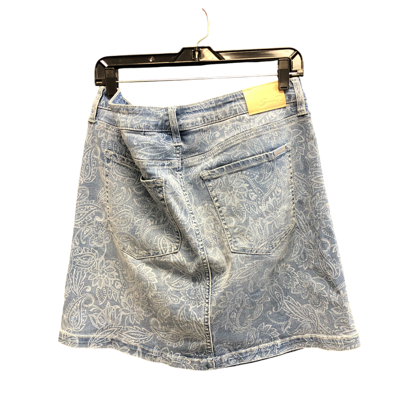 Skirt Mini & Short By Seven 7 In Blue Denim, Size: 12