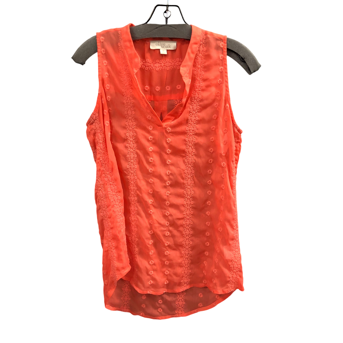 Top Sleeveless By Olive And Oak In Coral, Size: S