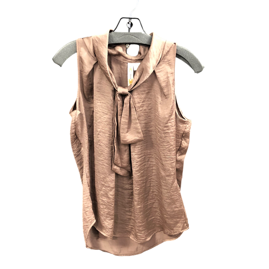 Top Sleeveless By Adiva In Brown, Size: M