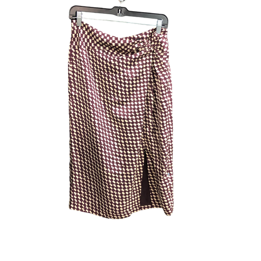 Skirt Midi By Ann Taylor In Cream & Red, Size: 6