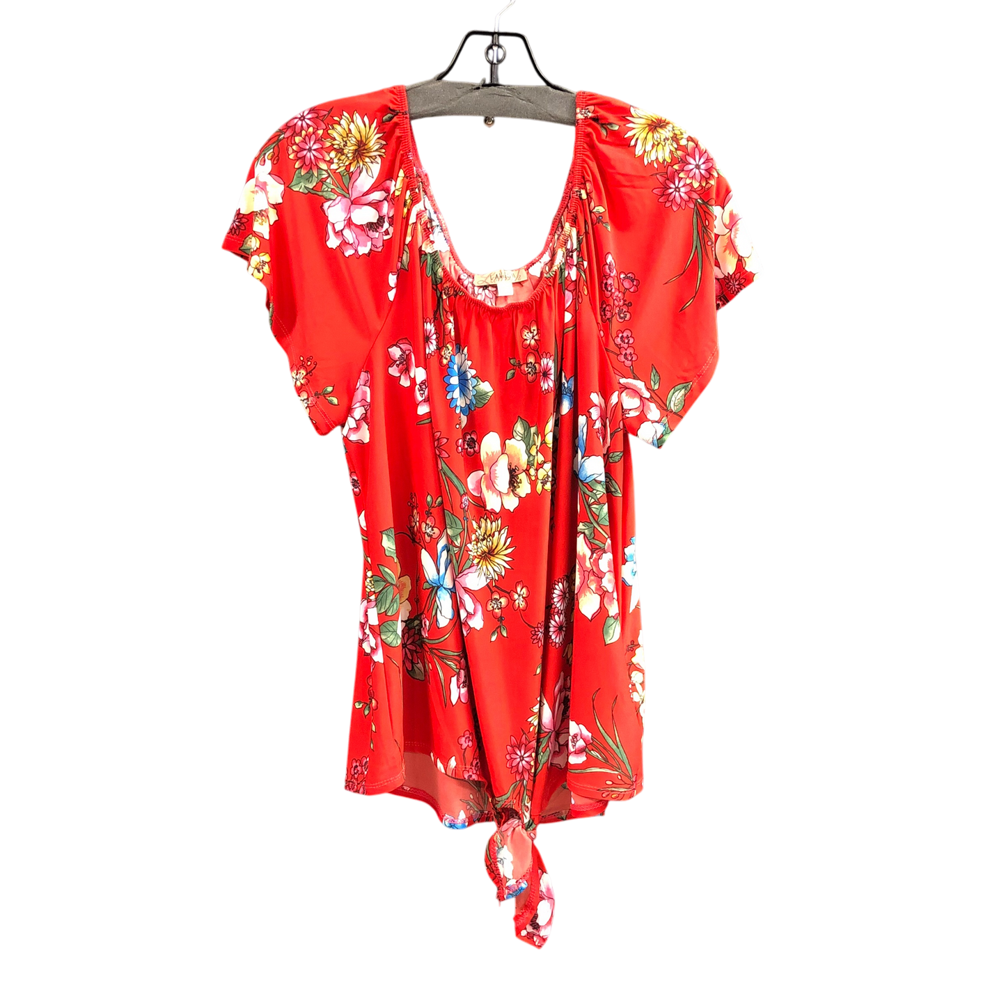 Top Short Sleeve By Lavish In Red, Size: 1x