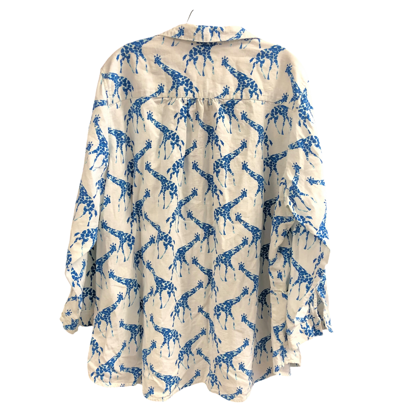 Top Long Sleeve By For Cynthia In Blue & White, Size: 2x