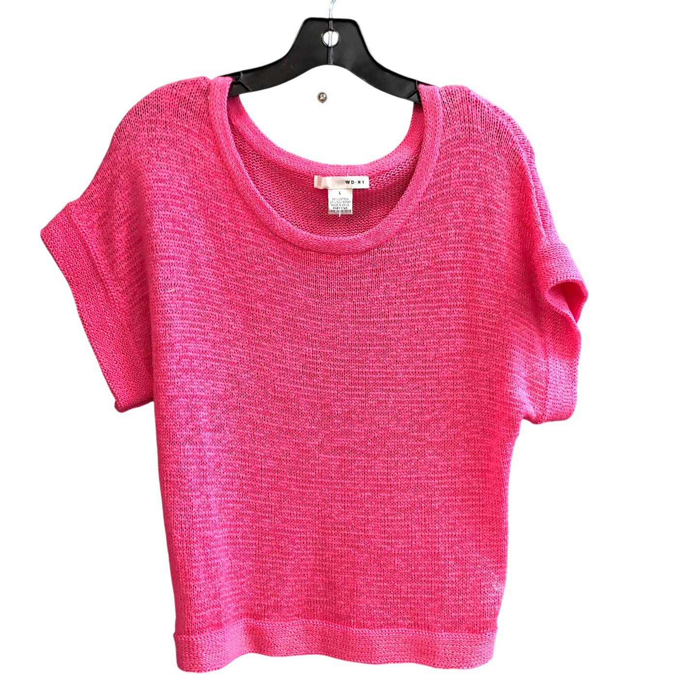 Top Short Sleeve By Wdny In Pink, Size: L