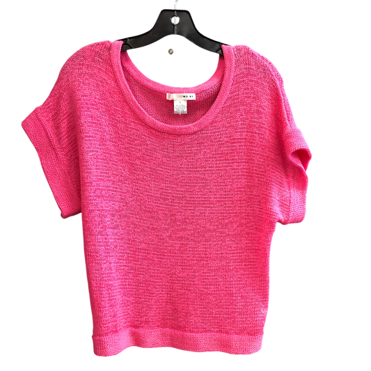 Top Short Sleeve By Wdny In Pink, Size: L