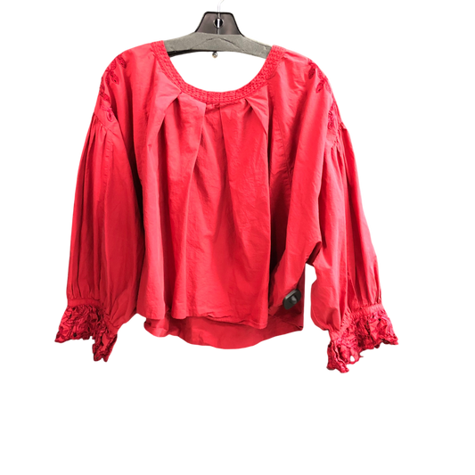 Top Long Sleeve By Free People In Red, Size: M