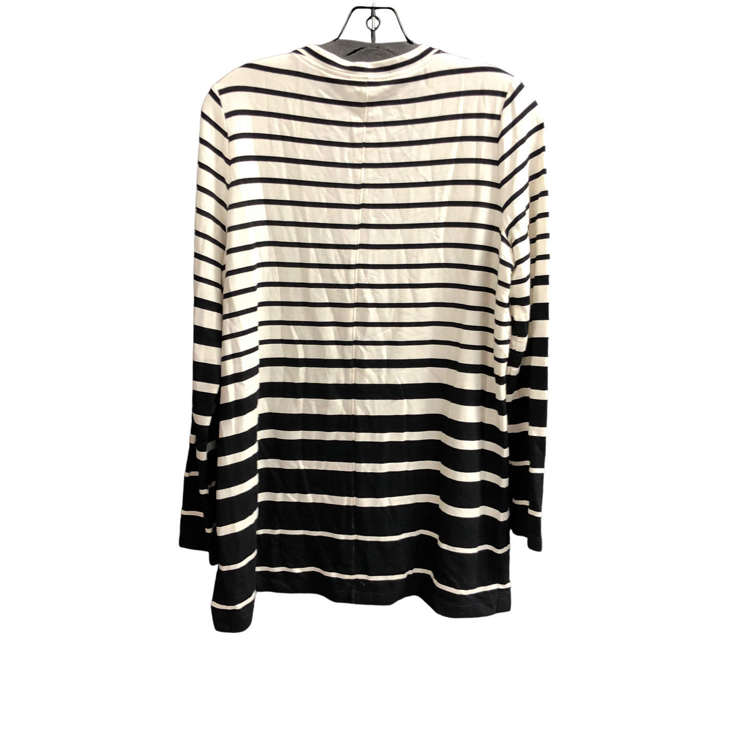 Top Long Sleeve By Loft In Black & White, Size: M