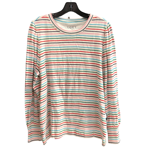 Top Long Sleeve By Loft In Striped Pattern, Size: Xl