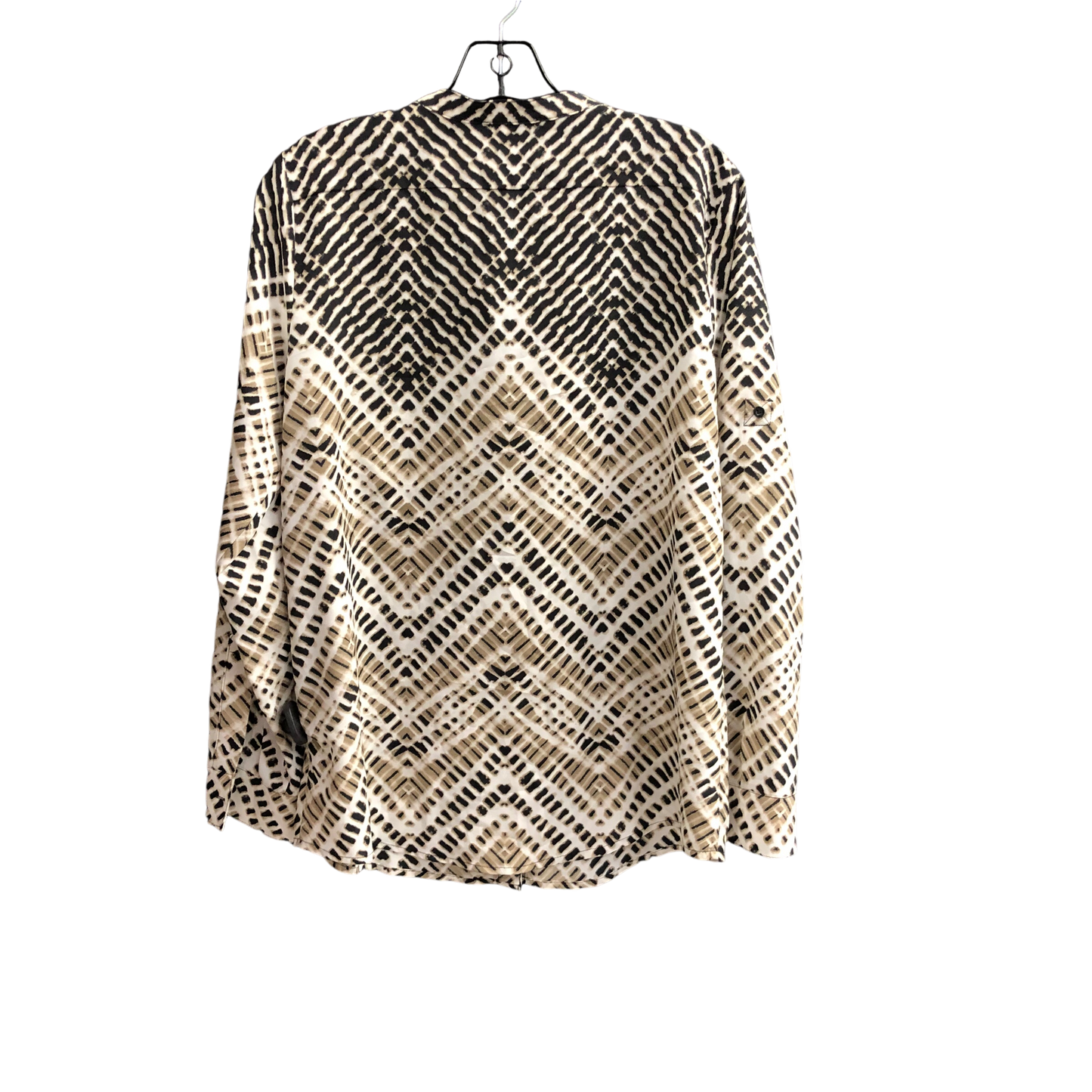 Top Long Sleeve By Calvin Klein In Beige, Size: M