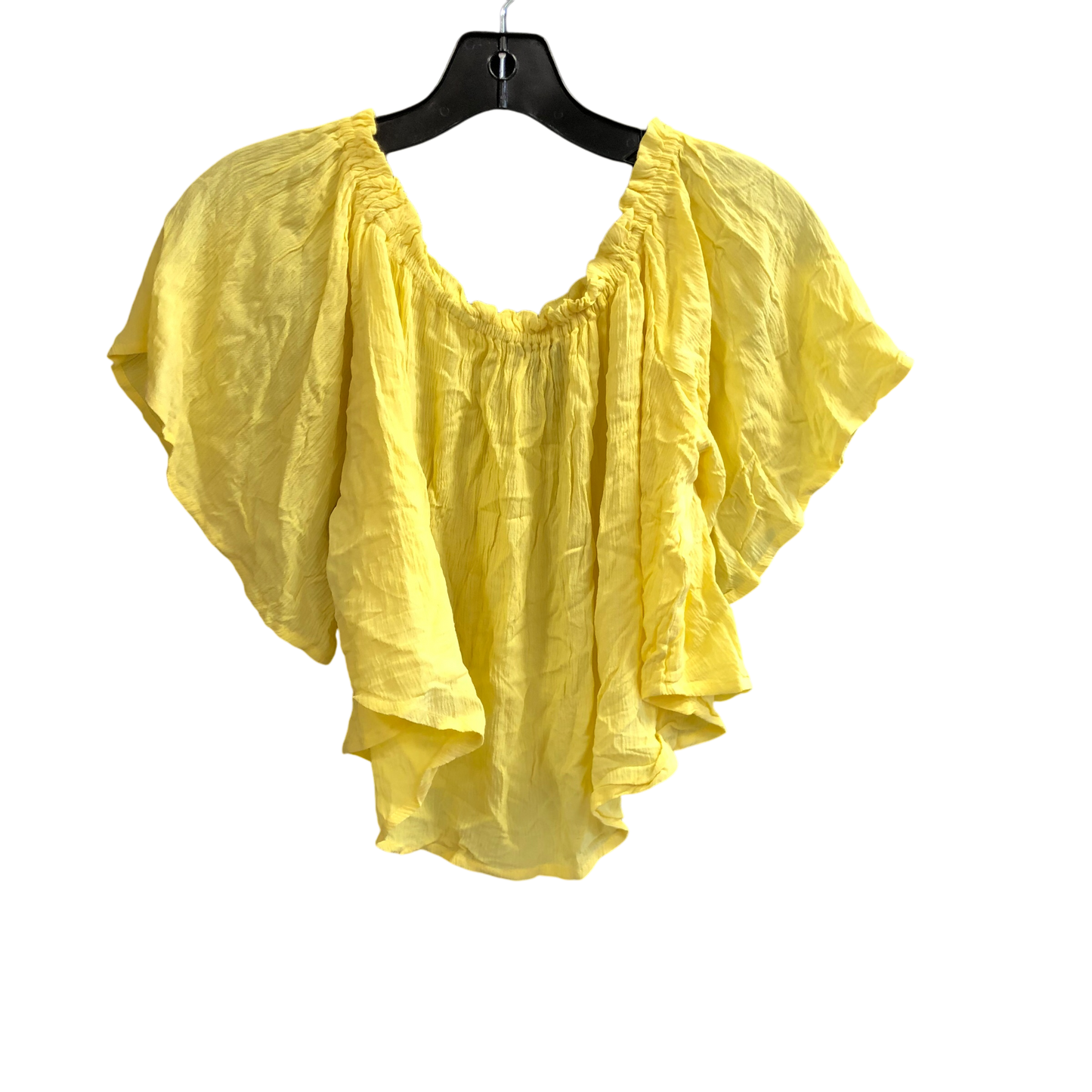 Top Short Sleeve By Forever 21 In Yellow, Size: S