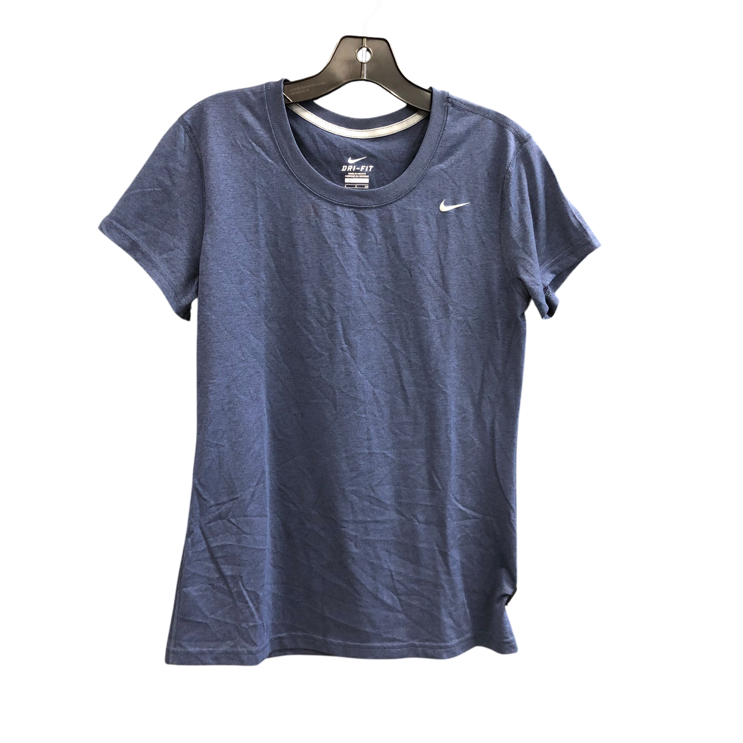 Athletic Top Short Sleeve By Nike In Blue, Size: S