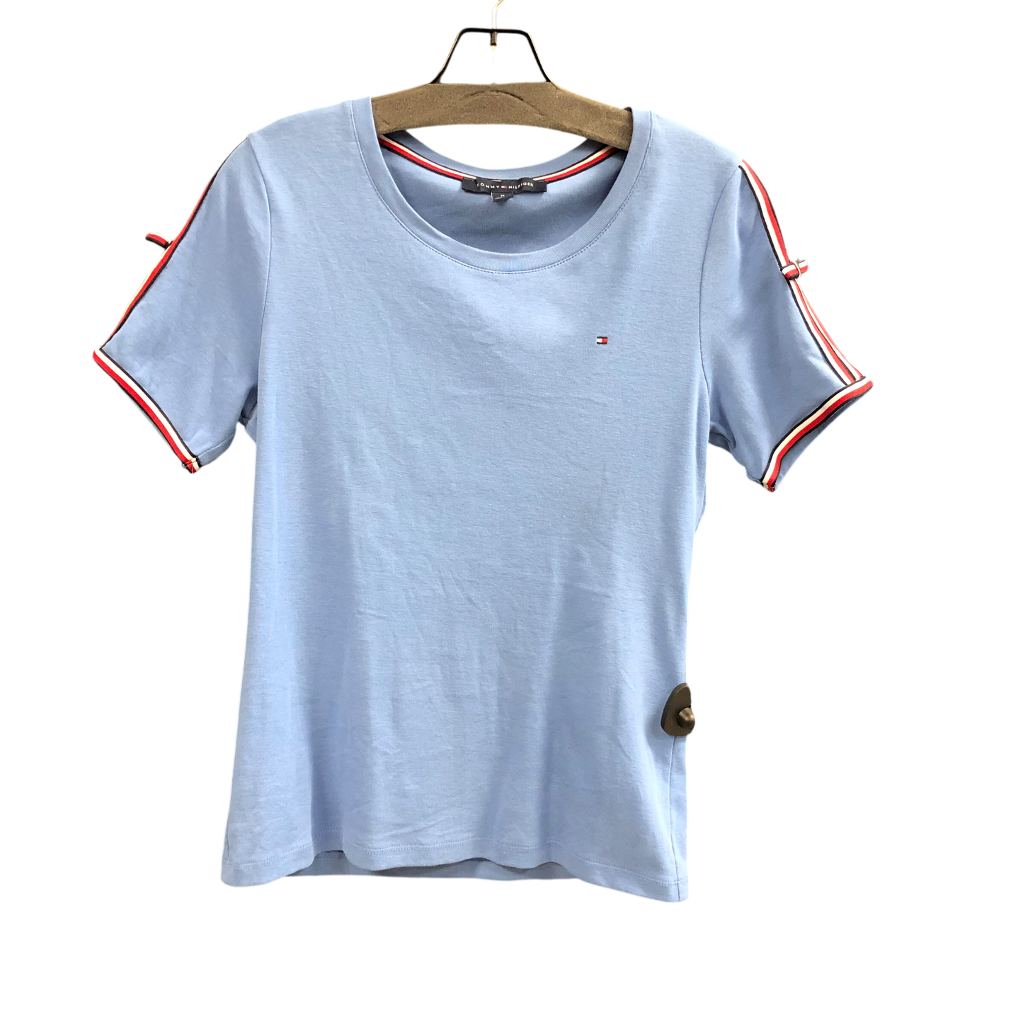 Top Short Sleeve By Tommy Hilfiger In Blue, Size: M