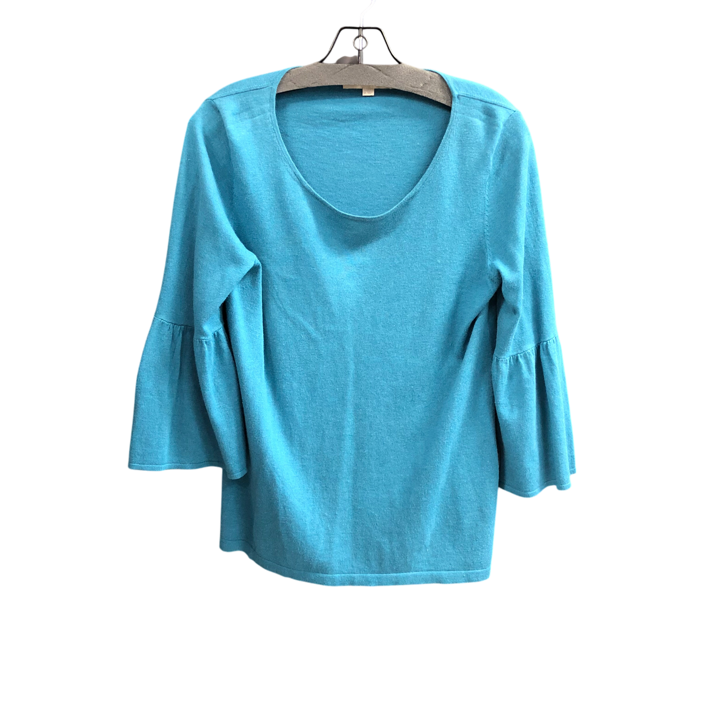 Top 3/4 Sleeve By Loft In Teal, Size: M