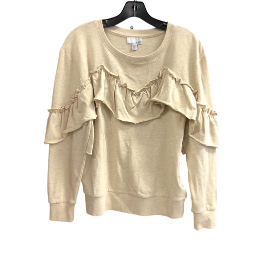 Sweatshirt Collar By 14th And Union In Beige, Size: S