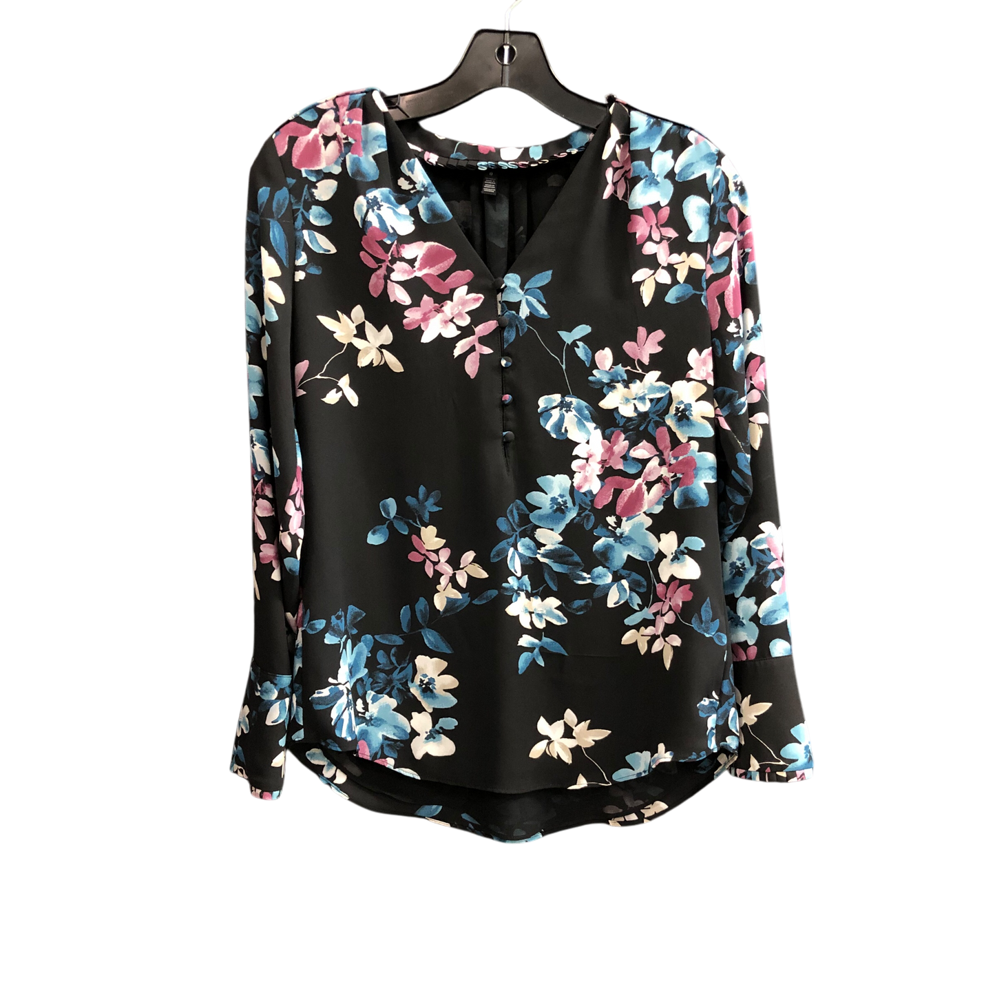 Top Long Sleeve By White House Black Market In Black, Size: Xs