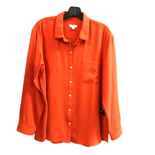 Top Long Sleeve By J. Jill In Orange, Size: M