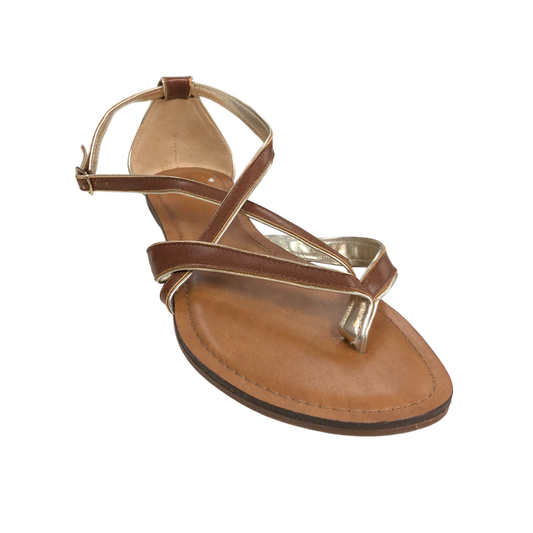 Sandals Flats By Merona In Tan, Size: 8