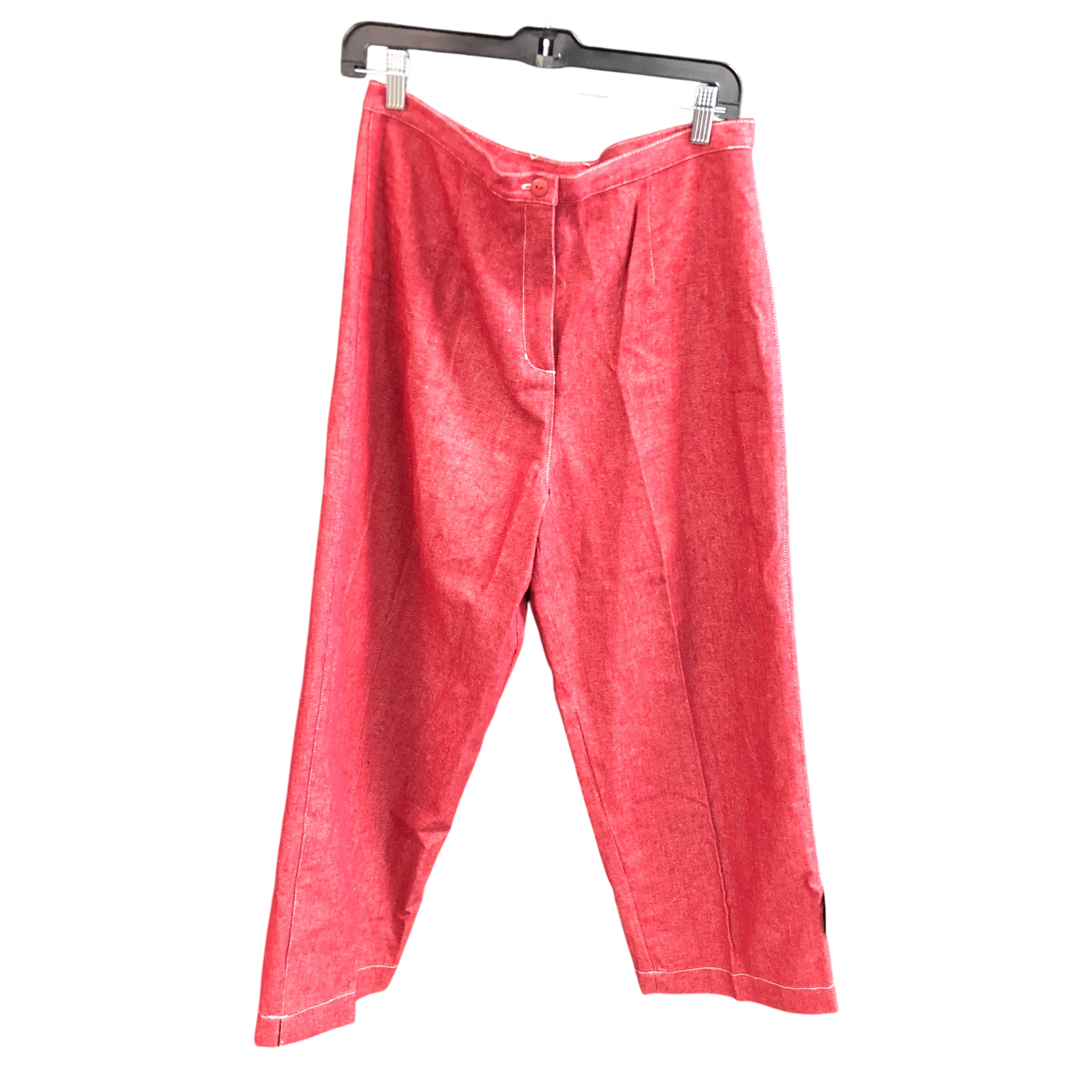 Pants Wide Leg By Dialogue Qvc In Red, Size: 12