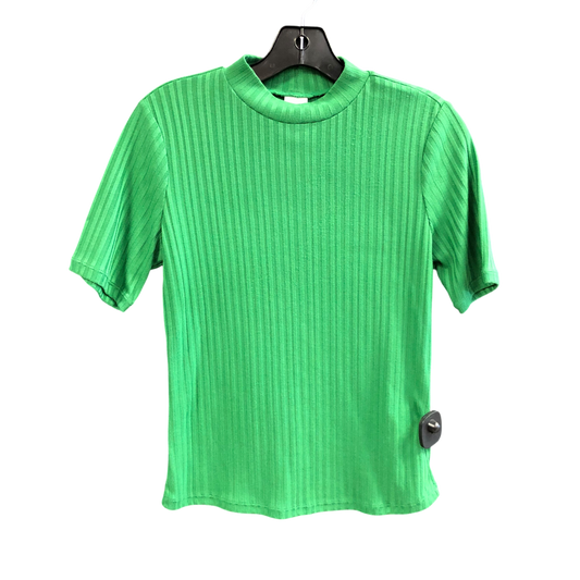 Top Short Sleeve By H&m In Green, Size: S