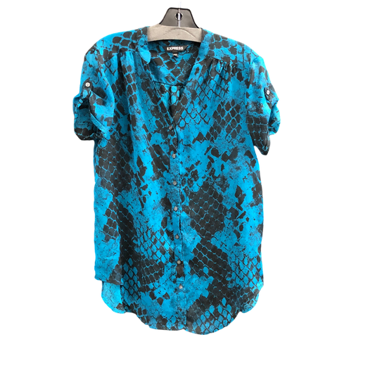 Top Short Sleeve By Express In Teal, Size: S