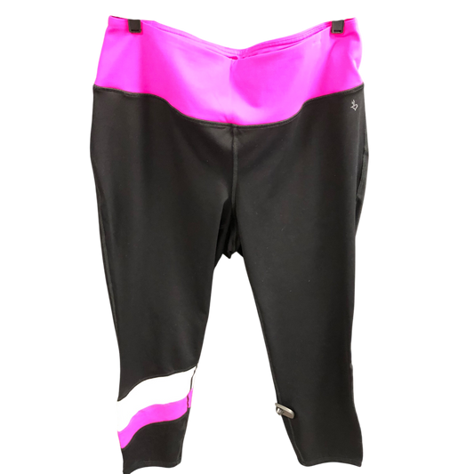 Athletic Leggings By Torrid In Black & Pink, Size: L