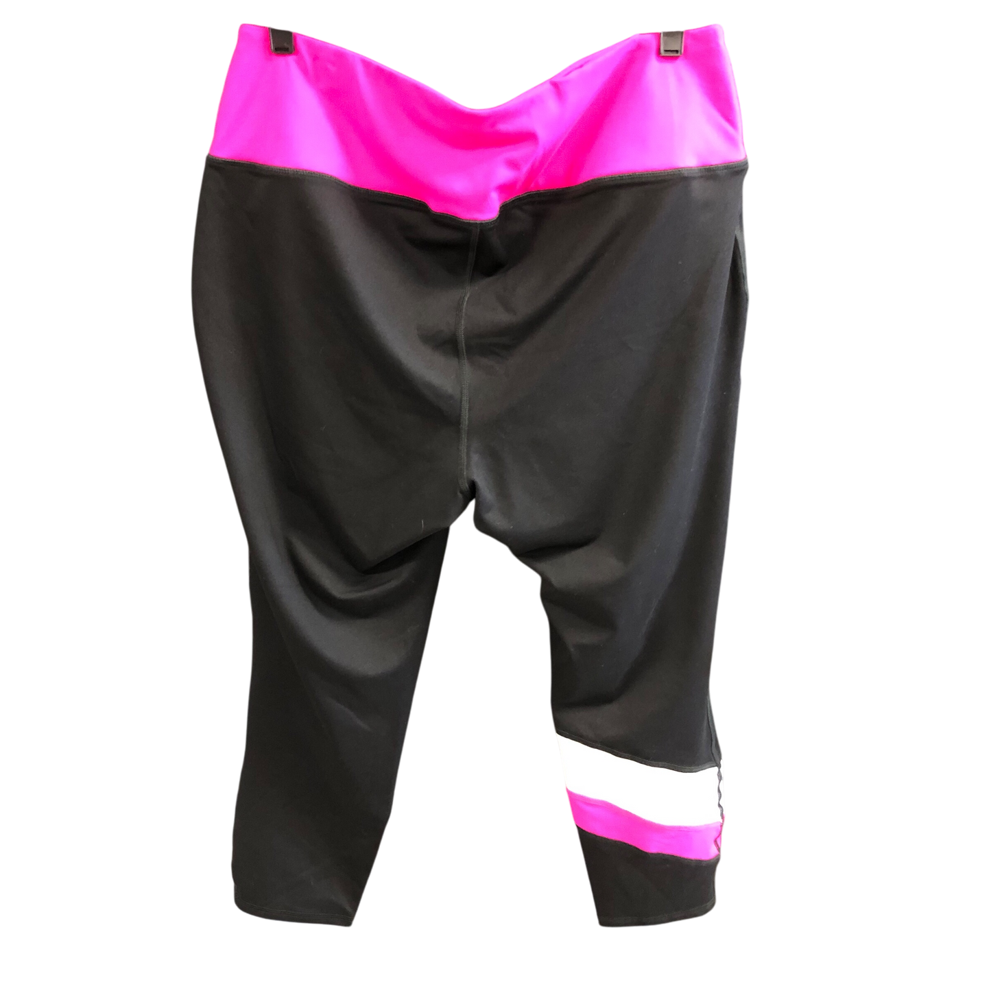 Athletic Leggings By Torrid In Black & Pink, Size: L