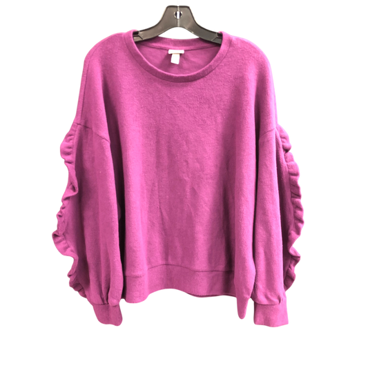 Sweatshirt Crewneck By A New Day In Purple, Size: 2x