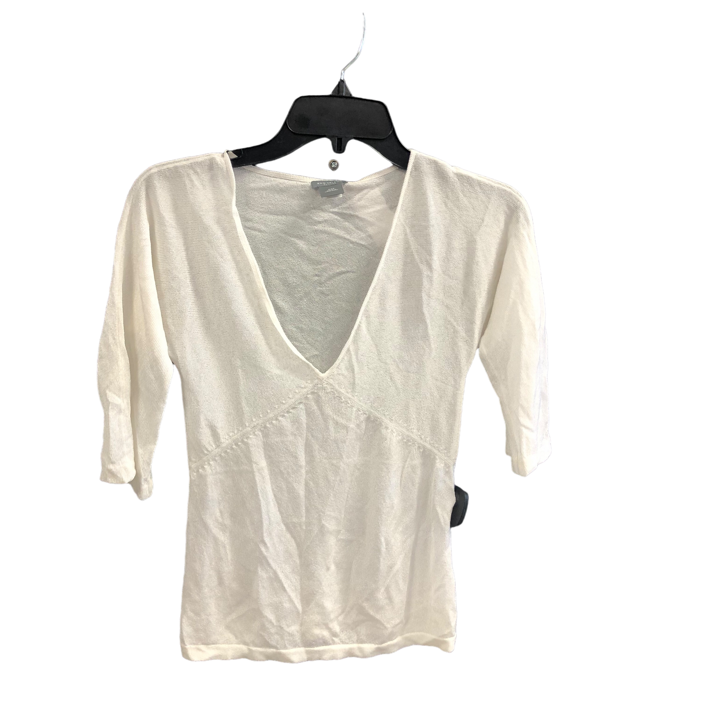 White Top 3/4 Sleeve Ann Taylor, Size Xs